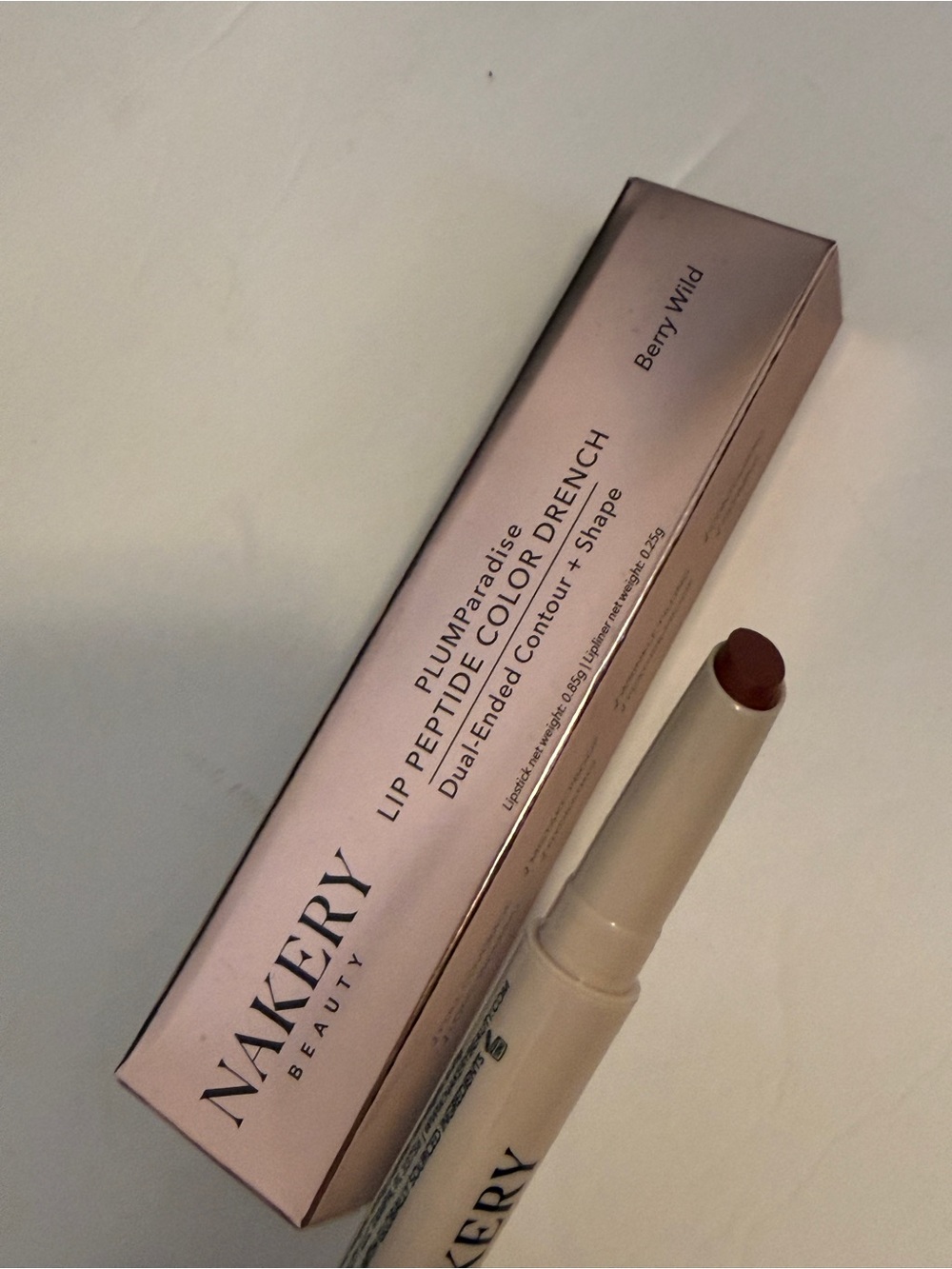 Nakery Beauty PLUMParadise Lip Peptide Color Drench Berry Wild Dual Ended NEW